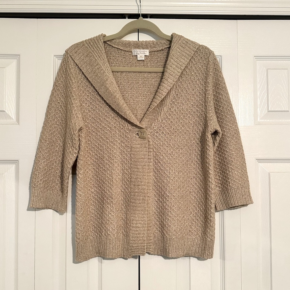 One Button Cardigan by Christopher & Banks. Size MEDIUM